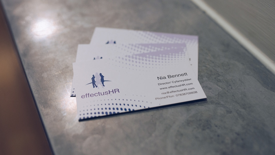 Colour image of effectus HR business cards